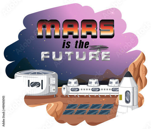 Mars is the future word logo