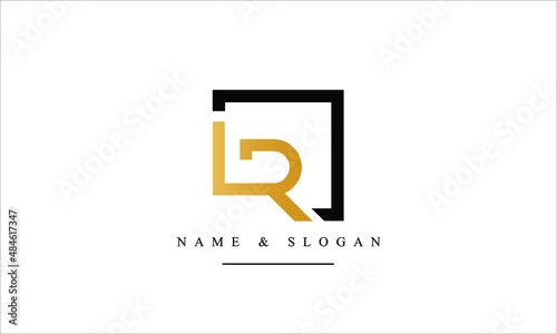 RL, LR, R, Labstract letters logo monogram