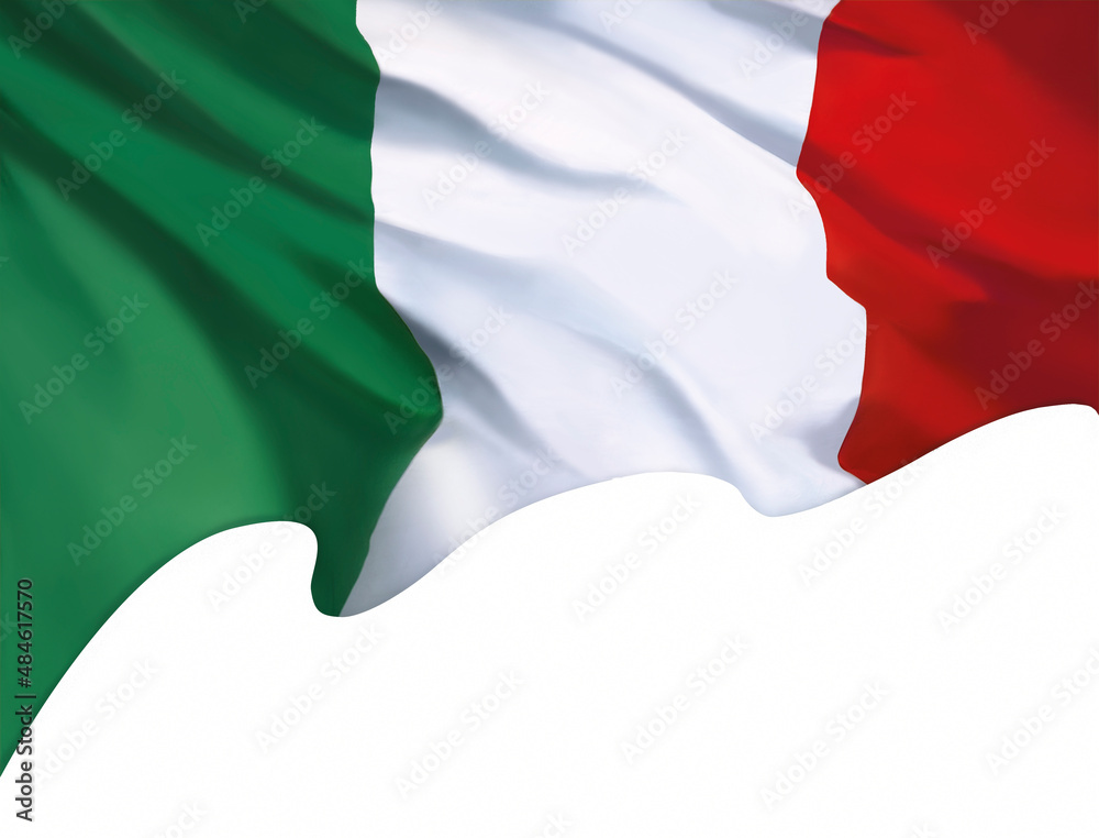 Obraz premium Colorful waving flag of Italy, tricolor