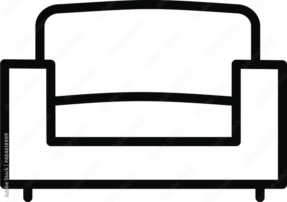 Single Sofa Line icon