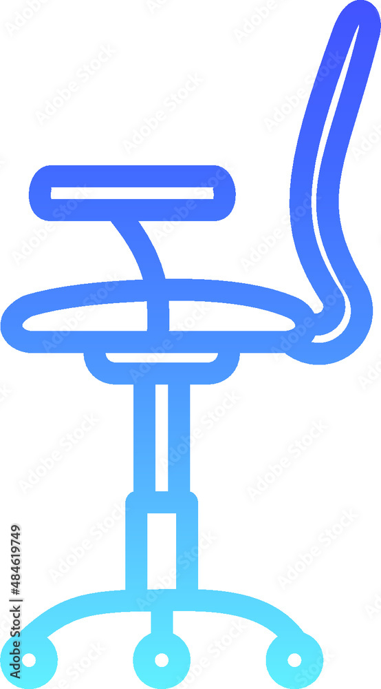 Conference Room Chair Line Gradient Icon Conference Room Chair Line Gradient Icon