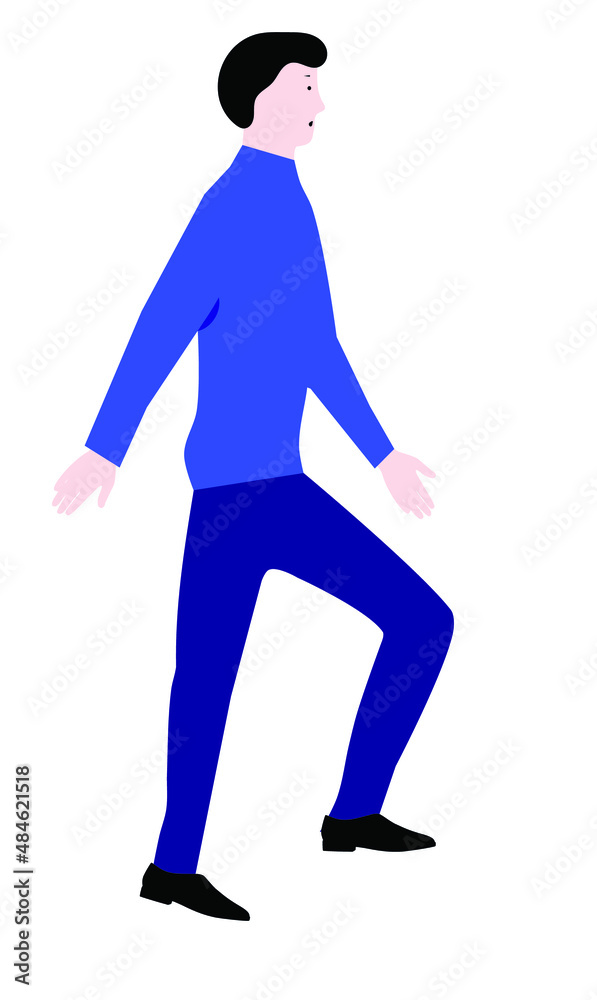 A man walking. Vector graphics A man walking. Vector graphics