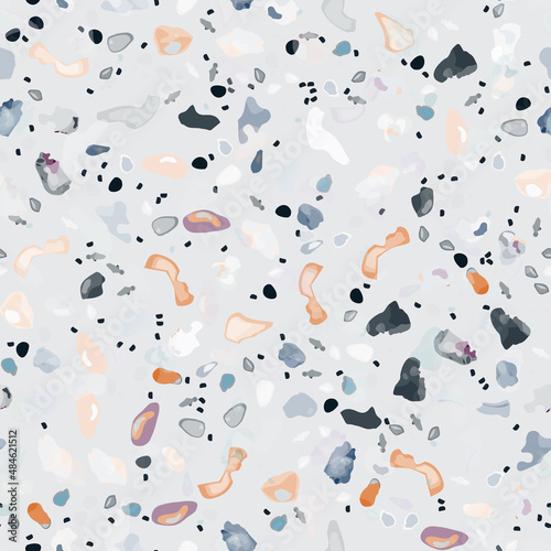 Wallpaper Mural Terrazzo Texture Vector. Flooring Seamless Pattern Torontodigital.ca