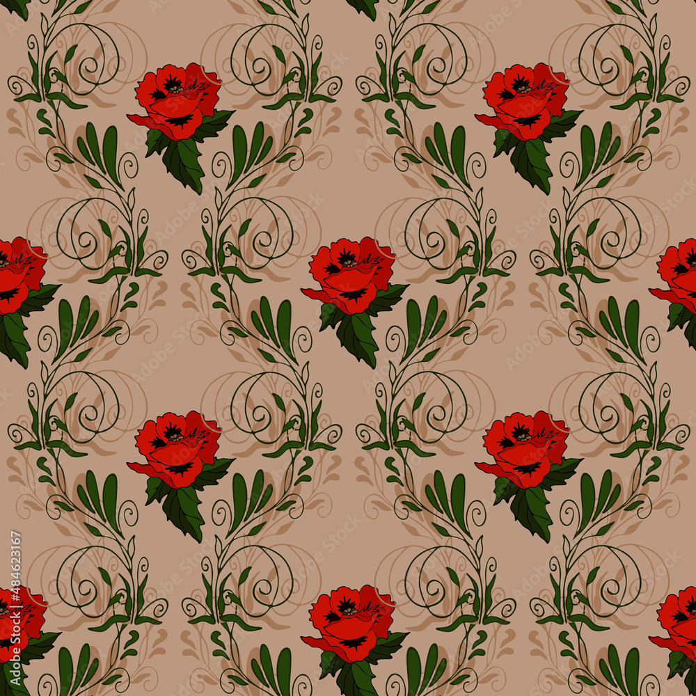 pattern, seamless composition, floral patterns pattern, seamless composition, floral patterns