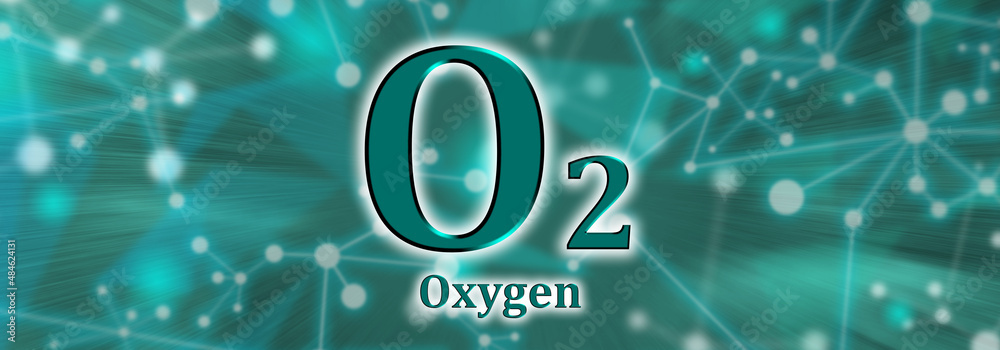 O2 symbol. Oxygen molecule