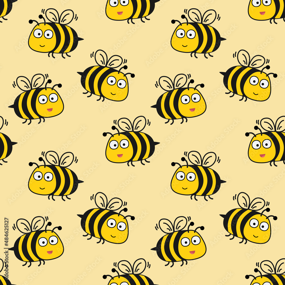 bee seamless pattern background vector illustration bee seamless pattern background vector illustration