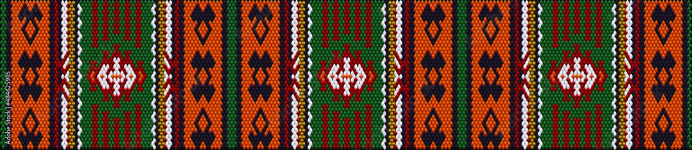 Ornament  is made in bright  juicy perfectly matching colors  navajo. Ornament mosaic ethnic folk pattern.