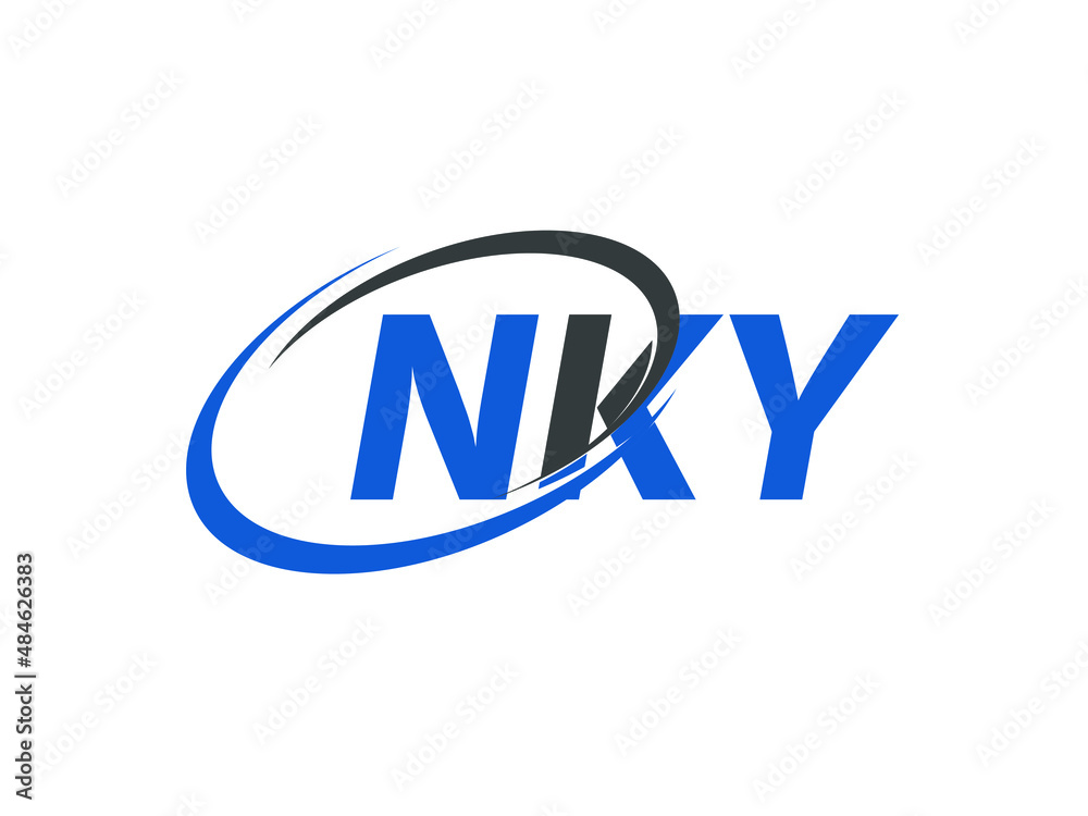 NKY letter creative modern elegant swoosh logo design NKY letter creative modern elegant swoosh logo design
