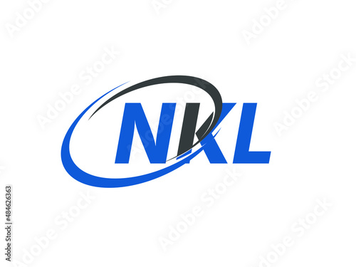 Free Download NKL letter creative modern elegant swoosh logo design - GFXLoad