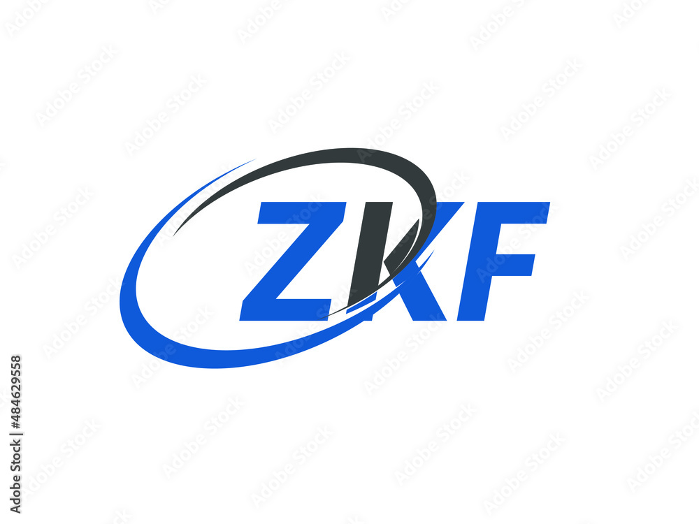 ZKF letter creative modern elegant swoosh logo design ZKF letter creative modern elegant swoosh logo design