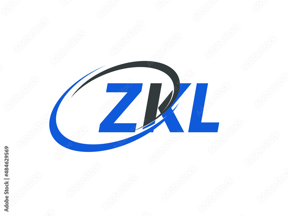 ZKL letter creative modern elegant swoosh logo design ZKL letter creative modern elegant swoosh logo design
