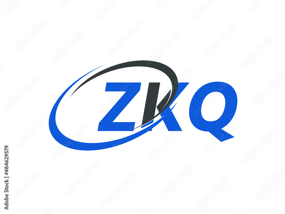 ZKQ letter creative modern elegant swoosh logo design ZKQ letter creative modern elegant swoosh logo design
