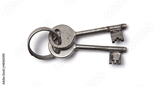 old key isolated on white background