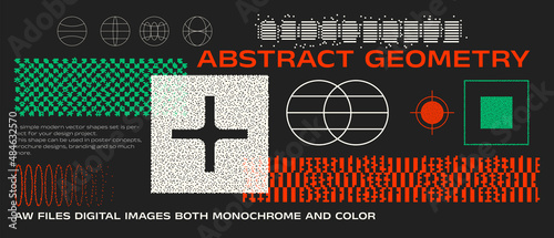 Universal trendy geometric shapes set