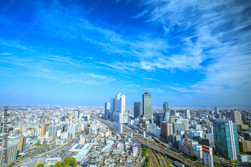 Naklejka premium グローバルゲートより名古屋駅方面の俯瞰