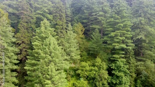 Arial shot of hill station in Murree Pakistan 
