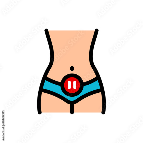 Menopause flat icon. Vector signs for web graphics