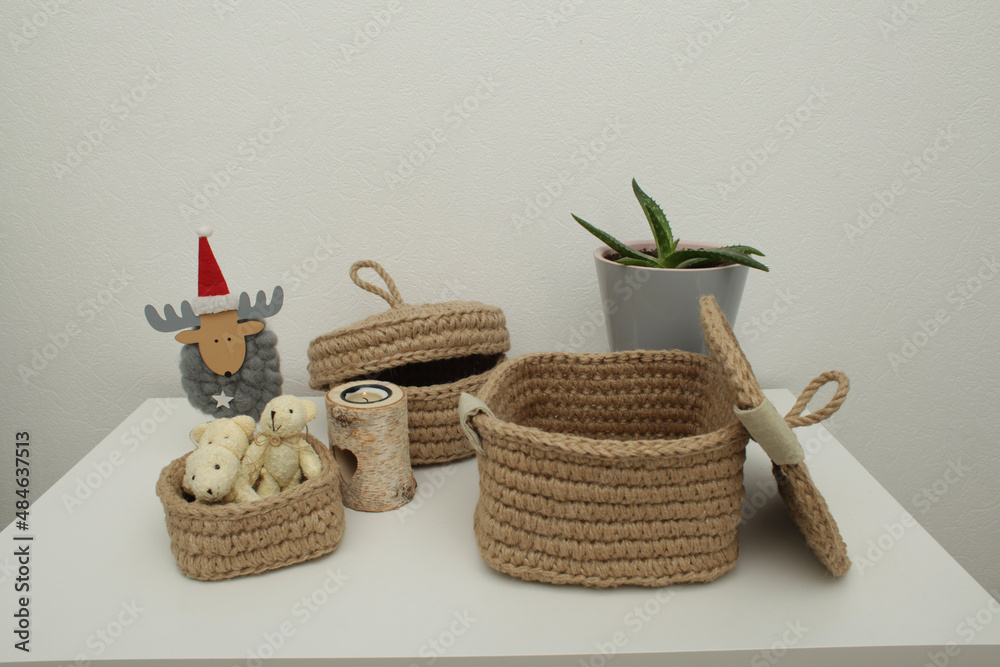 basket with flowers