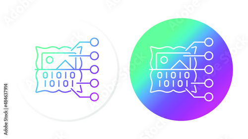 Information, parameters NFT. Gradient icons for web design