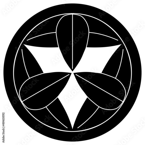 竹中半兵衛の家紋です。九枚笹といいます。