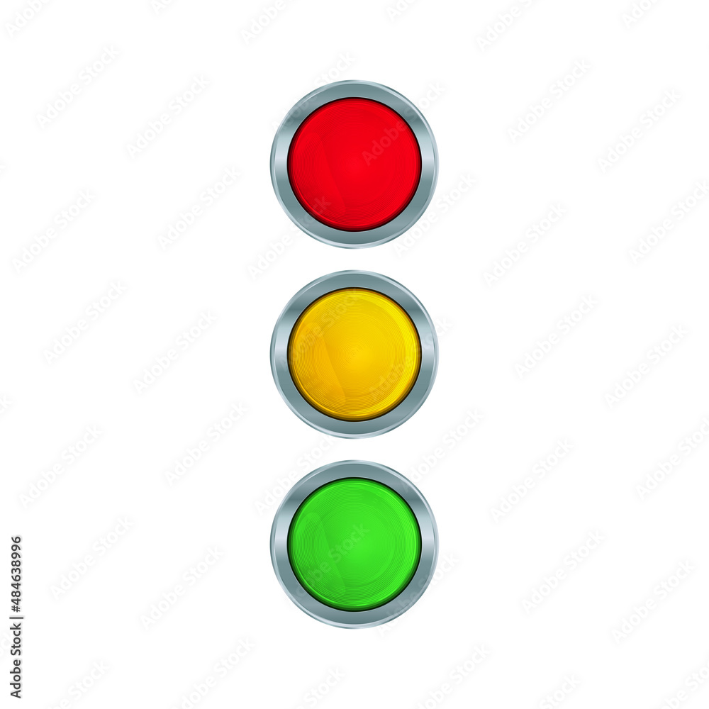 Traffic light symbol design flat style vector illustration, isolated on white. Traffic light symbol design flat style vector illustration, isolated on white.