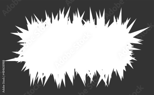 Black background with sharp pointed edges, and place for text design flat style vector illustration. isolated on white.