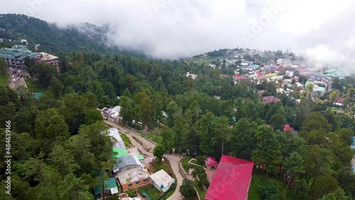 Arial shot of hill station in Murree Pakistan  photo
