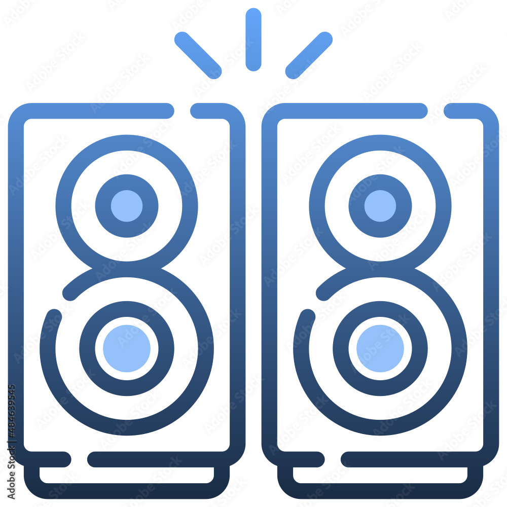 SPEAKER Gradient icon,linear,outline,graphic,illustration SPEAKER Gradient icon,linear,outline,graphic,illustration