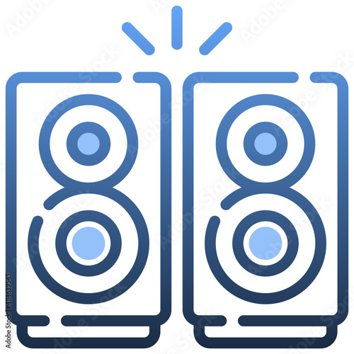 SPEAKER Gradient icon,linear,outline,graphic,illustration