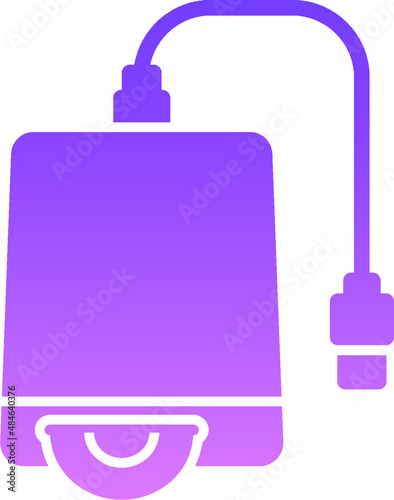 External DVD ROM Glyph Gradient Icon
