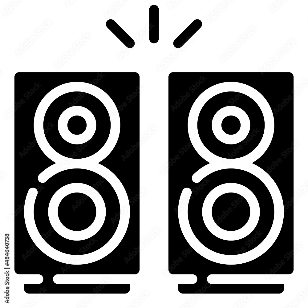 SPEAKER glyph icon,linear,outline,graphic,illustration SPEAKER glyph icon,linear,outline,graphic,illustration