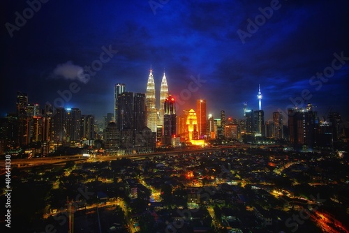 malaysia kuala lumpur by night petronas towers