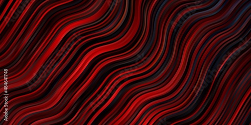 Dark Blue, Red vector background with curves. Abstract illustration with bandy gradient lines. Best design for your posters, banners.