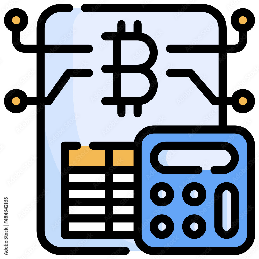 CALCULATOR filled outline icon,linear,outline,graphic,illustration