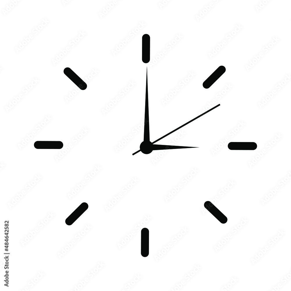 Clock face icon vector. Wall Clock illustration sign. Time symbol. watch symbol or logo.
Clock face icon vector. Wall Clock illustration sign. Time symbol. watch symbol or logo.
