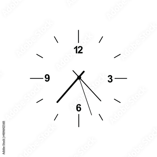 Clock face icon vector. Wall Clock illustration sign. Time symbol. watch symbol or logo.
