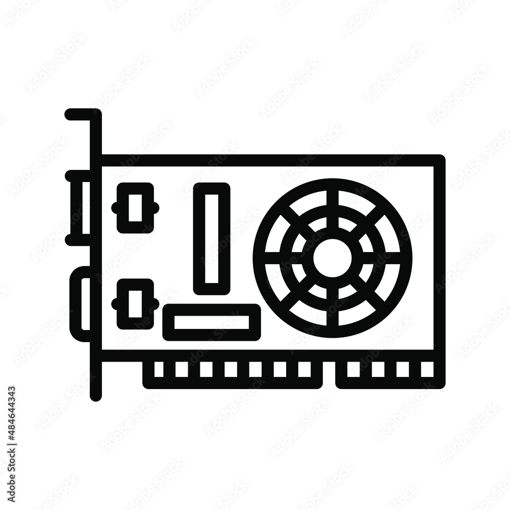 Graphics Card Glyph Icon