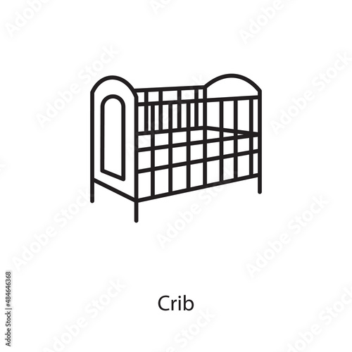 Crib icon in vector. Logotype
