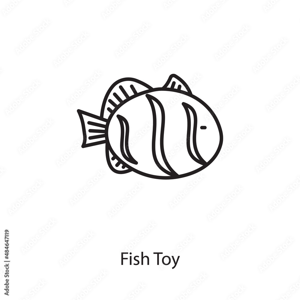 Naklejka premium Fish Toy icon in vector. Logotype