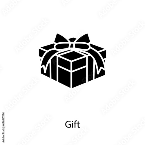 Gift icon in vector. Logotype