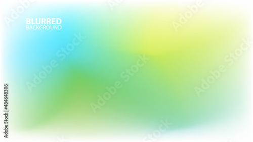 Spring theme blurred background with abstract light blurred color gradient. Smooth template for your graphic design. Vector illustration.