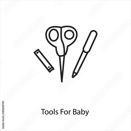 Tools For Baby icon in vector. Logotype
