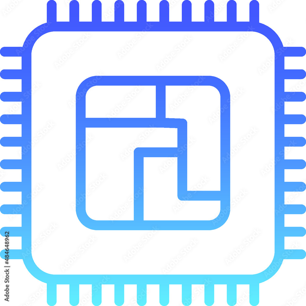 Microchip Glyph Icon