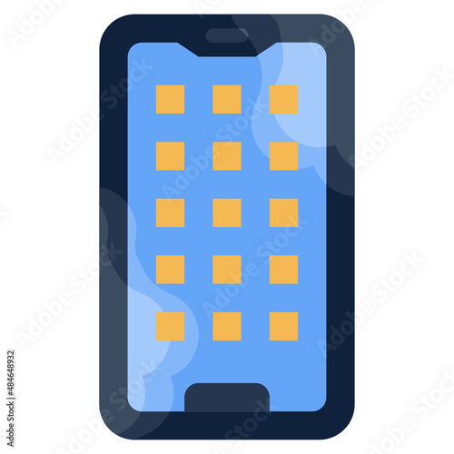 APP flat icon,linear,outline,graphic,illustration