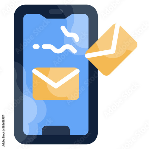 EMAILS flat icon,linear,outline,graphic,illustration