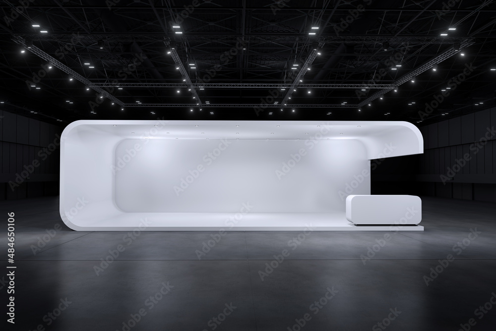 Exhibition stand for mockup and Corporate identity,Display.Empty booth ...