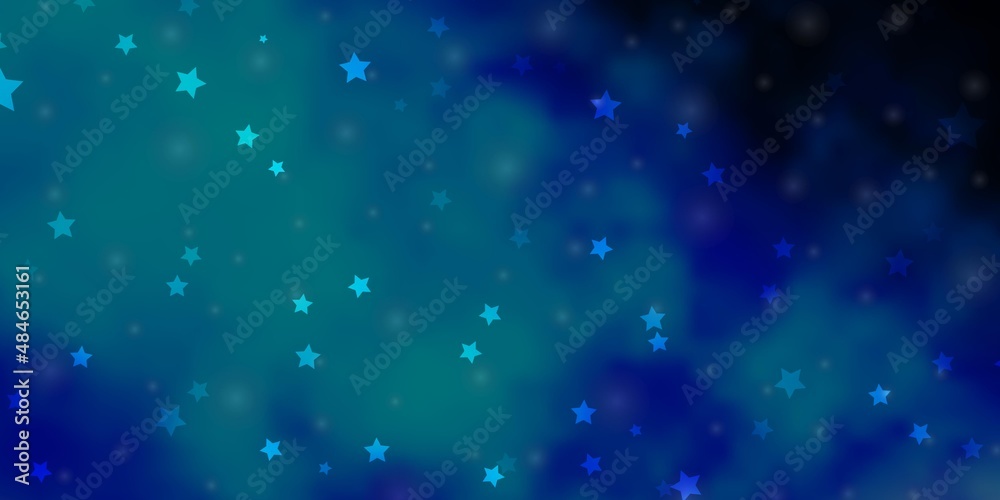 Dark BLUE vector layout with bright stars. Dark BLUE vector layout with bright stars.