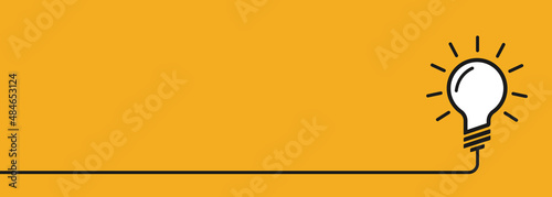 Lightbulb creative concept background. Business idea symbol background. 