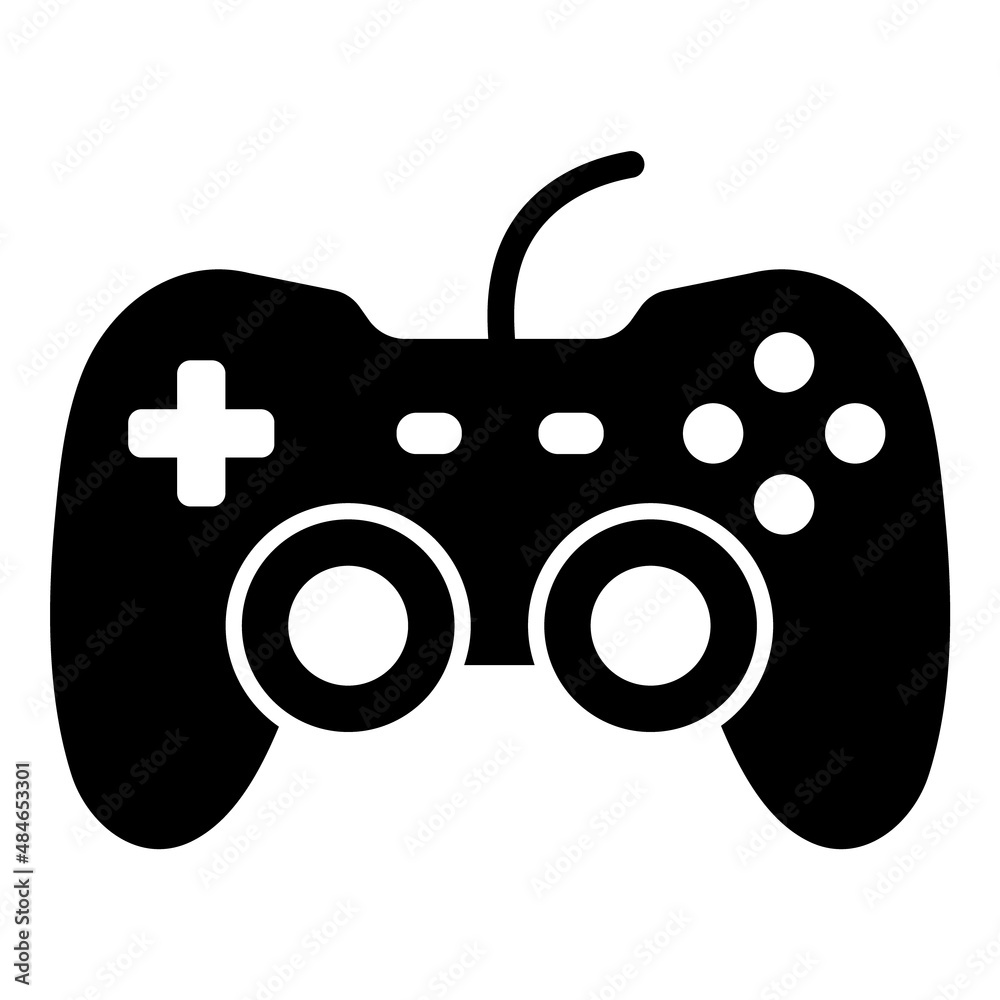 Gamepad Flat Icon Isolated On White Background Gamepad Flat Icon Isolated On White Background