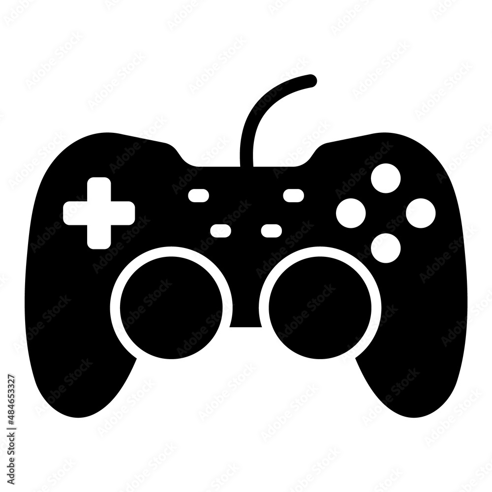 Gamepad Flat Icon Isolated On White Background Gamepad Flat Icon Isolated On White Background